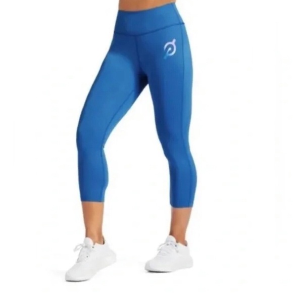 PELOTON Move Capri Leggings Blue Size Medium NWT - Picture 1 of 9